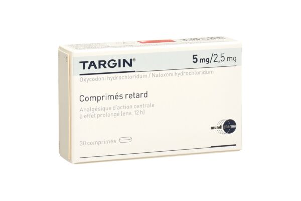 Targin cpr ret 5 mg/2.5 mg 30 pce