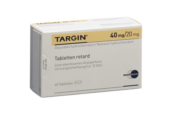 Targin cpr ret 40 mg/20 mg 60 pce