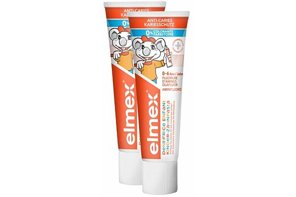 elmex ENFANTS dentifrice 2 x 75 ml