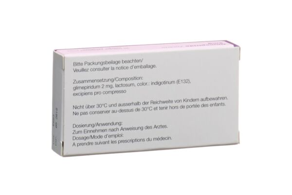 Glimepiride Zentiva Tabl 2 mg 30 Stk