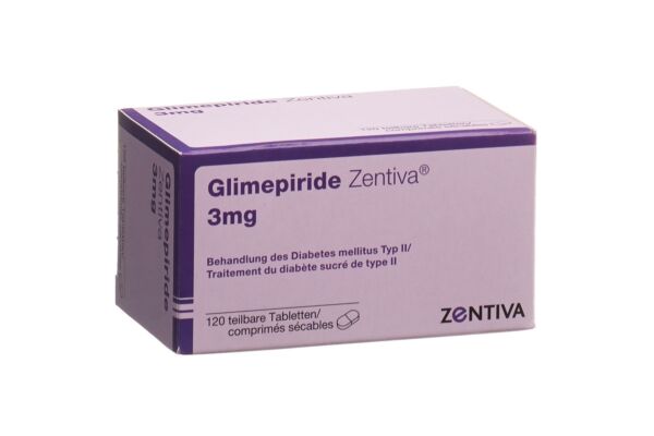 Glimepiride Zentiva Tabl 3 mg 120 Stk
