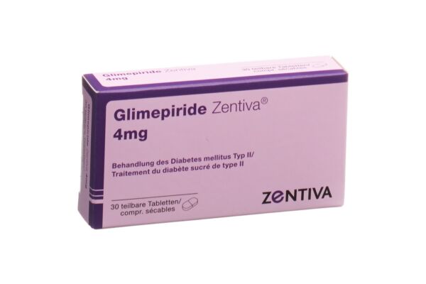 Glimepiride Zentiva Tabl 4 mg 30 Stk