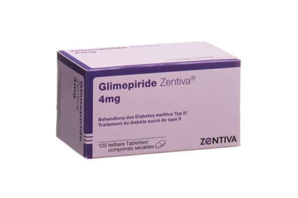 Glimepiride Zentiva Tabl 4 mg 120 Stk