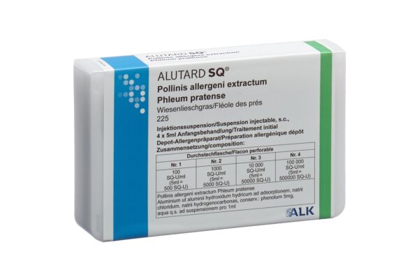 Alutard SQ phleum pratense susp inj traitement départ 4 flac 5 ml