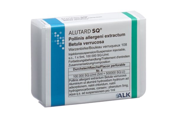 Alutard SQ-U betula verrucosa susp inj traitement continu flac 5 ml