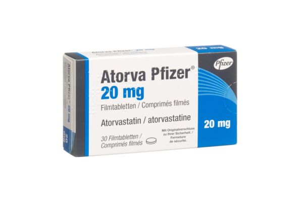 Atorva Pfizer cpr pell 20 mg 30 pce