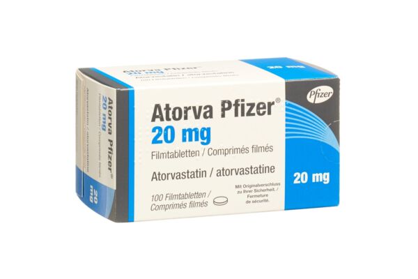 Atorva Pfizer cpr pell 20 mg 100 pce