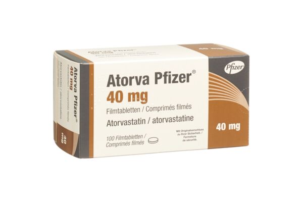 Atorva Pfizer cpr pell 40 mg 100 pce