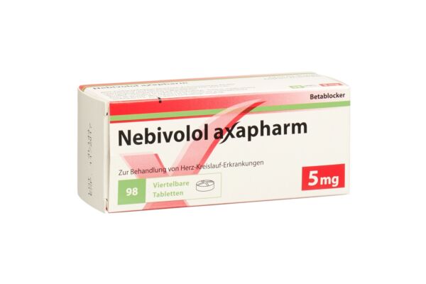 Nebivolol axapharm Tabl 5 mg 98 Stk