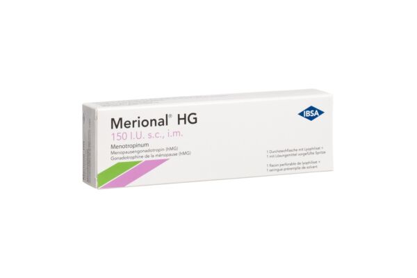 Merional HG subst sèche 150 UI avec solvant ser pré