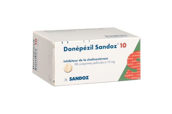 Donépézil Sandoz cpr pell 10 mg 98 pce
