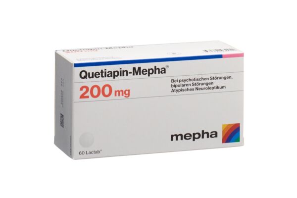 Quetiapin-Mepha cpr pell 200 mg 60 pce