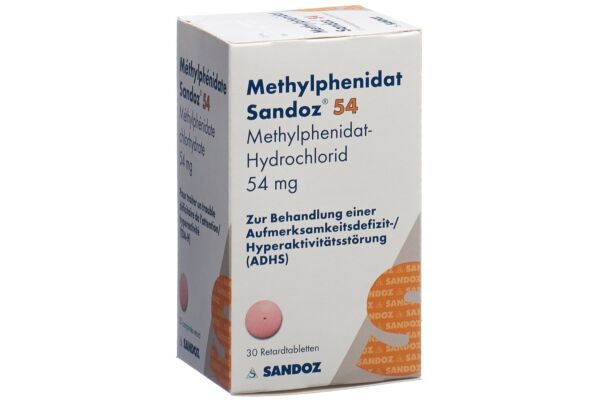Méthylphénidate Sandoz cpr ret 54 mg bte 30 pce
