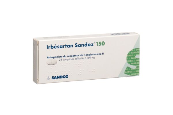 Irbésartan Sandoz cpr pell 150 mg 28 pce
