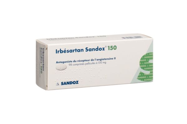 Irbésartan Sandoz cpr pell 150 mg 98 pce