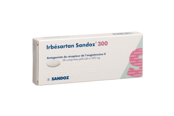 Irbésartan Sandoz cpr pell 300 mg 28 pce