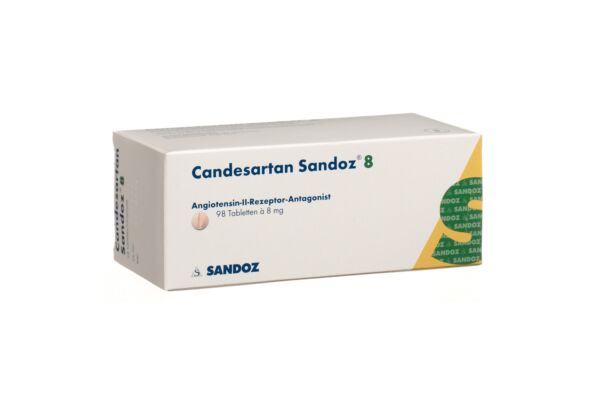 Candesartan Sandoz Tabl 8 mg 98 Stk