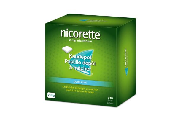 Nicorette Polar Mint Kaudepots 2 mg 210 Stk