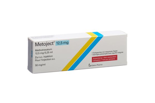 Metoject Inj Lös 12.5 mg/0.25ml Fertspr 0.25 ml