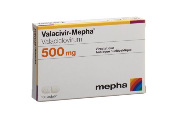 Valacivir-Mepha Lactab 500 mg 10 Stk