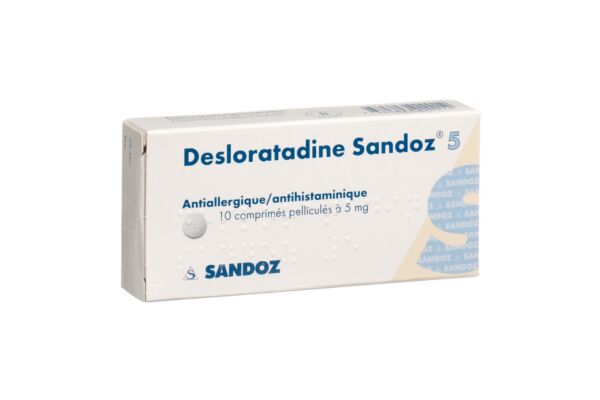 Desloratadine Sandoz cpr pell 5 mg 10 pce