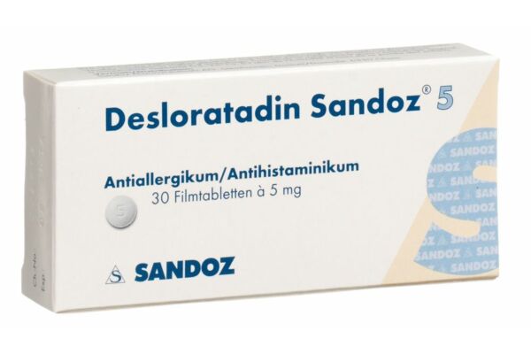 Desloratadine Sandoz cpr pell 5 mg 30 pce