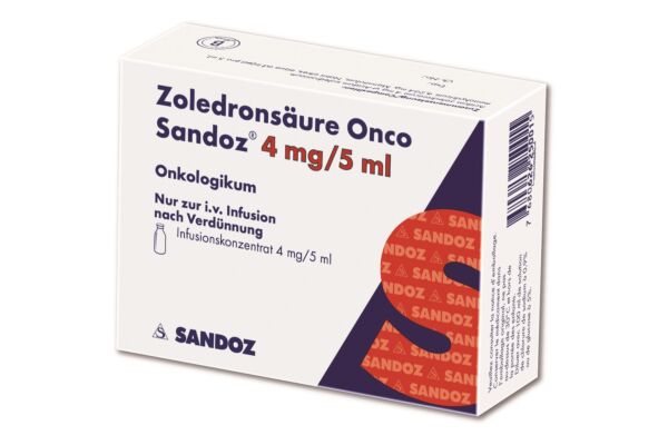 Zoledronsäure Onco Sandoz Inf Konz 4 mg/5ml Durchstf
