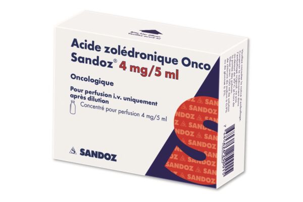 Acide zolédronique Onco Sandoz conc perf 4 mg/5ml flac