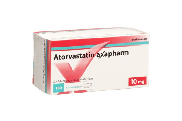 Atorvastatin axapharm Filmtabl 10 mg 100 Stk