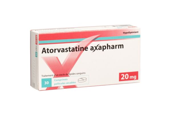 Atorvastatine axapharm cpr pell 20 mg 30 pce