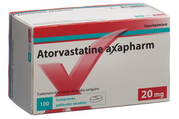 Atorvastatine axapharm cpr pell 20 mg 100 pce