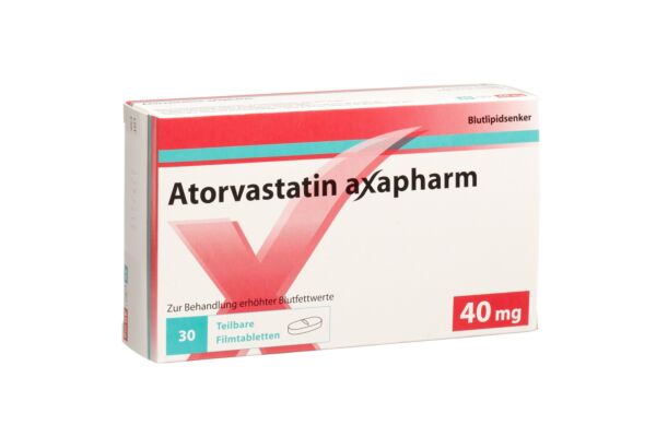 Atorvastatine axapharm cpr pell 40 mg 30 pce