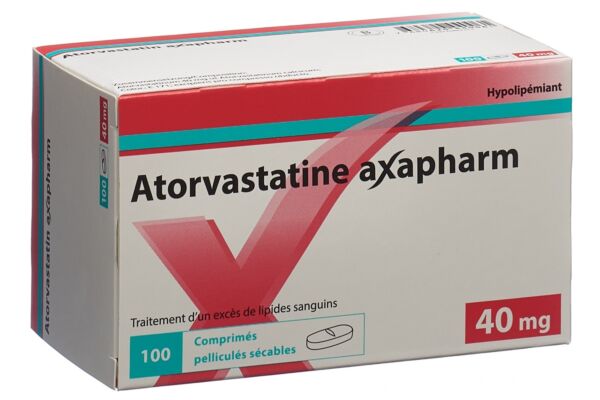 Atorvastatine axapharm cpr pell 40 mg 100 pce
