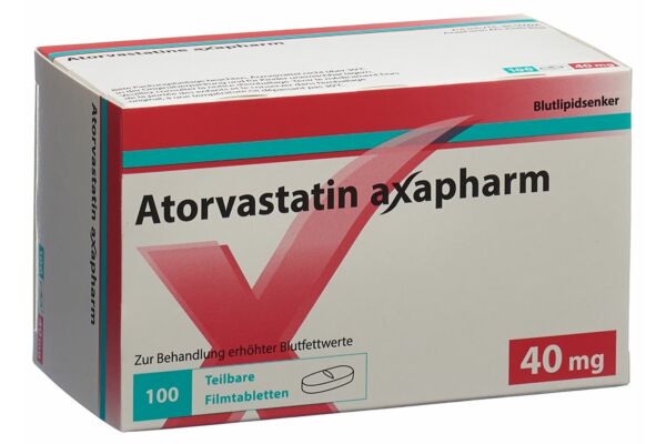 Atorvastatin axapharm Filmtabl 40 mg 100 Stk
