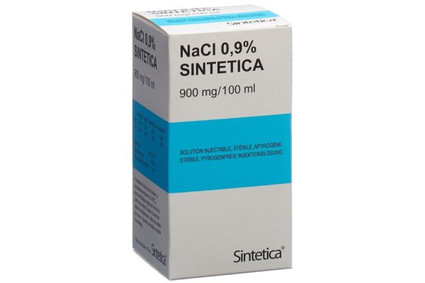 NaCl 0.9% Sintetica Inj Lös 900 mg/100ml 100ml Vial