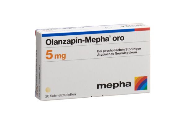 Olanzapin-Mepha oro Schmelztabl 5 mg 28 Stk