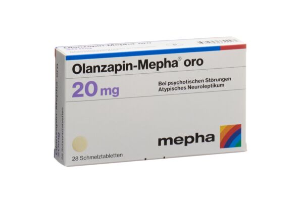 Olanzapin-Mepha oro Schmelztabl 20 mg 28 Stk