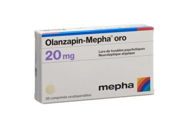 Olanzapin-Mepha oro cpr orodisp 20 mg 28 pce