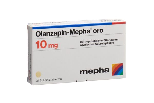 Olanzapin-Mepha oro Schmelztabl 10 mg 28 Stk