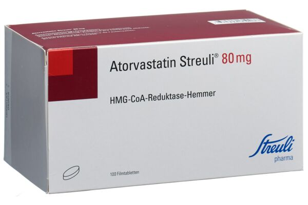 Atorvastatin Streuli Filmtabl 80 mg 30 Stk