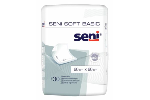 Seni Soft Basic Krankenunterlagen 60x60cm undurchlässig 30 Stk