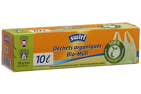 Swirl sac déchets organiques 10l bio 10 pce
