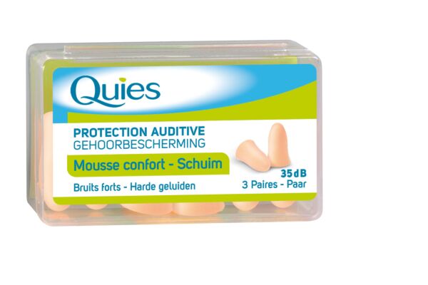 Quies tampons protection bruit mousse chair 6 pce