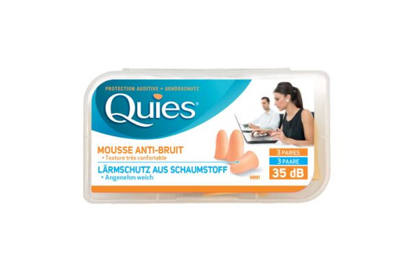 Quies tampons protection bruit mousse chair 6 pce