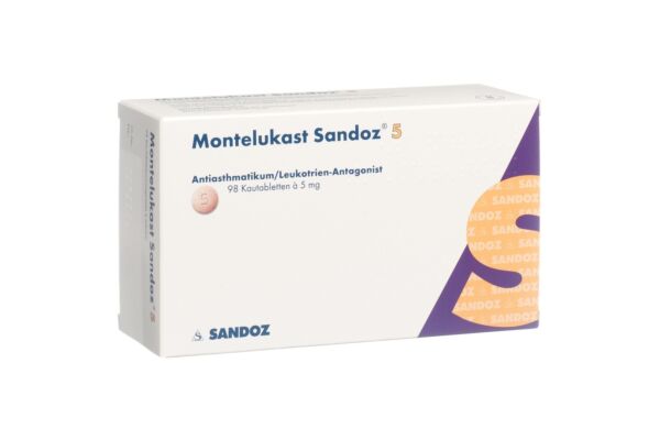 Montelukast Sandoz Kautabl 5 mg 98 Stk