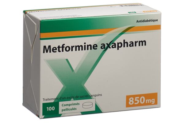Metformine Axapharm cpr pell 850 mg 100 pce