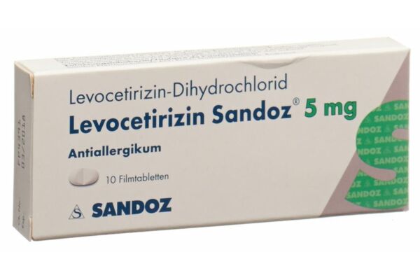 Lévocétirizine Sandoz cpr pell 5 mg 10 pce
