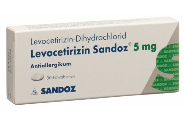 Levocetirizin Sandoz Filmtabl 5 mg 30 Stk