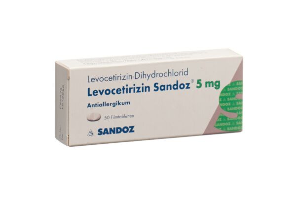 Lévocétirizine Sandoz cpr pell 5 mg 50 pce