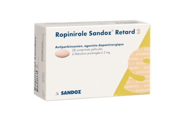 Ropinirole Sandoz Retard cpr ret 2 mg 28 pce